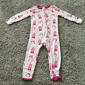 Free Birdees heart gumballs long sleeve zippered romper